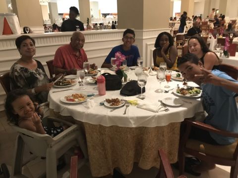 Dinner out, the whole family