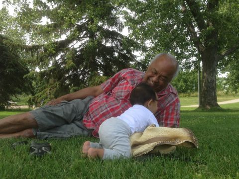 A kiss for the baby
