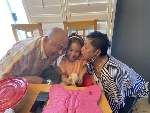 A kiss for the birthday girl