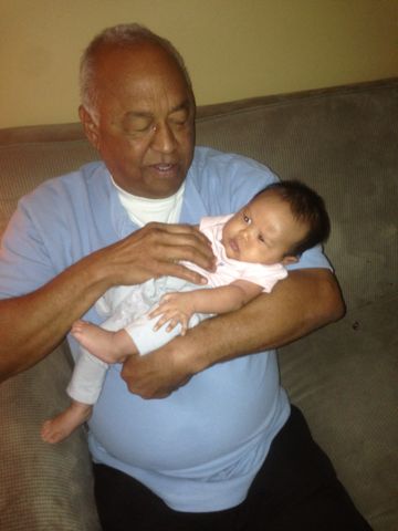 Cradling the baby